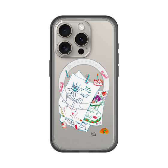 スリムプロテクションプレミアムケース with MagSafe［ ELLE - 80 YEARS - MARION CHARLET ］