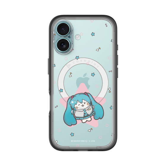 スリムプロテクションプレミアムケース with MagSafe［ しろたん×初音ミク - 初音ミク - しろたん変身 ］