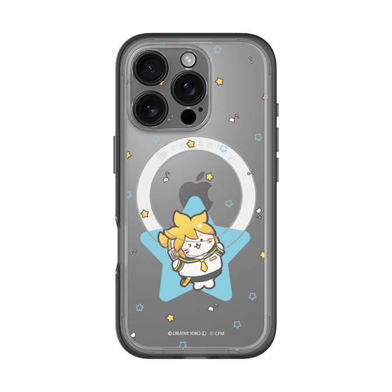 スリムプロテクションプレミアムケース with MagSafe［ しろたん×初音ミク - 鏡音レン - しろたん変身 ］