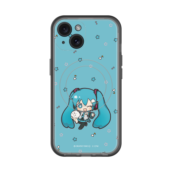 スリムプロテクションプレミアムケース with MagSafe［ しろたん×初音ミク - 初音ミク - しろたんと一緒 ］