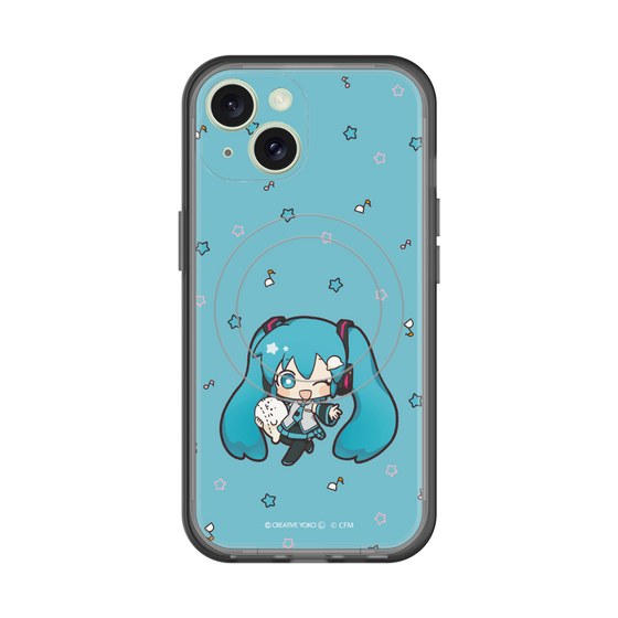 スリムプロテクションプレミアムケース with MagSafe［ しろたん×初音ミク - 初音ミク - しろたんと一緒 ］