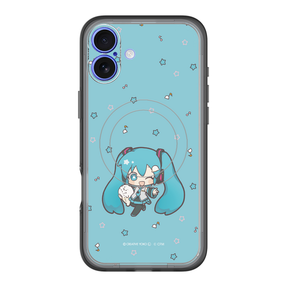 スリムプロテクションプレミアムケース with MagSafe［ しろたん×初音ミク - 初音ミク - しろたんと一緒 ］