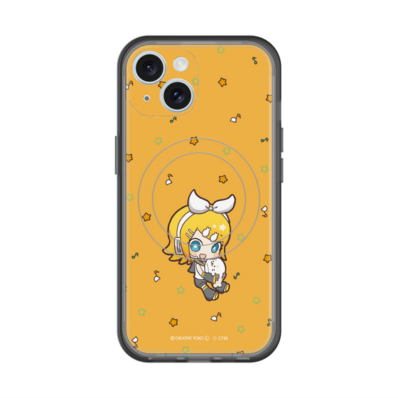スリムプロテクションプレミアムケース with MagSafe［ しろたん×初音ミク - 鏡音リン - しろたんと一緒 ］