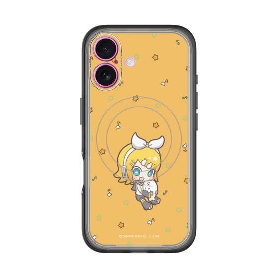 スリムプロテクションプレミアムケース with MagSafe［ しろたん×初音ミク - 鏡音リン - しろたんと一緒 ］