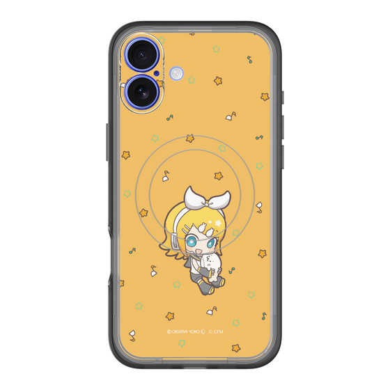 スリムプロテクションプレミアムケース with MagSafe［ しろたん×初音ミク - 鏡音リン - しろたんと一緒 ］