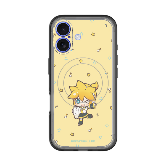 スリムプロテクションプレミアムケース with MagSafe［ しろたん×初音ミク - 鏡音レン - しろたんと一緒 ］