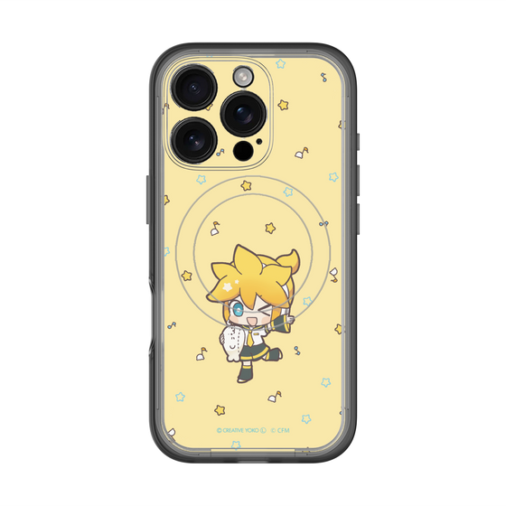 スリムプロテクションプレミアムケース with MagSafe［ しろたん×初音ミク - 鏡音レン - しろたんと一緒 ］