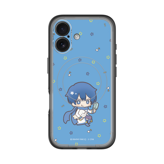スリムプロテクションプレミアムケース with MagSafe［ しろたん×初音ミク - KAITO - しろたんと一緒 ］