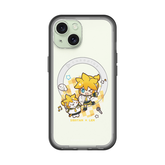スリムプロテクションプレミアムケース with MagSafe［ しろたん×初音ミク - しろたん×鏡音レン ］