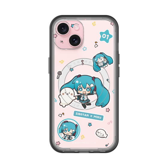 スリムプロテクションプレミアムケース with MagSafe［ しろたん×初音ミク - ステッカー ］