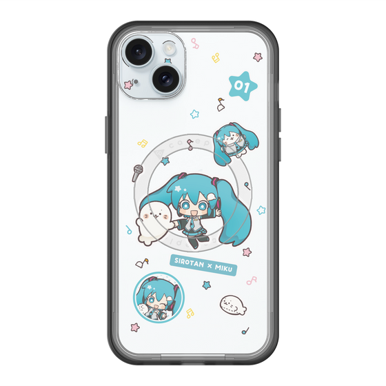 スリムプロテクションプレミアムケース with MagSafe［ しろたん×初音ミク - ステッカー ］