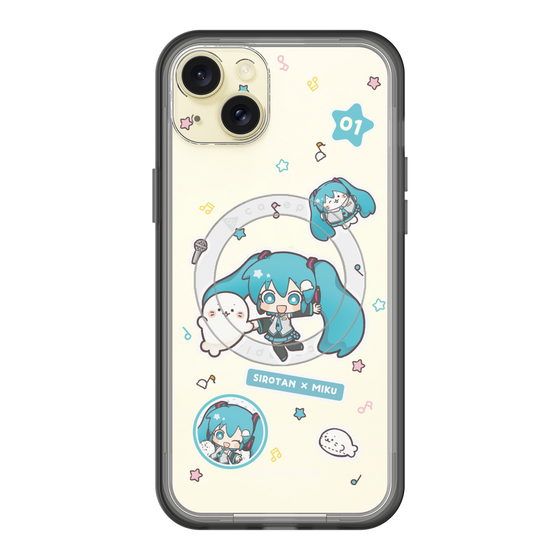 スリムプロテクションプレミアムケース with MagSafe［ しろたん×初音ミク - ステッカー ］