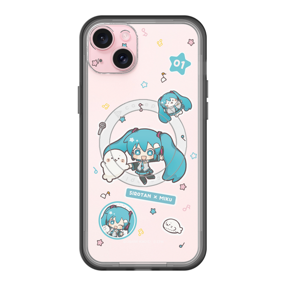 スリムプロテクションプレミアムケース with MagSafe［ しろたん×初音ミク - ステッカー ］