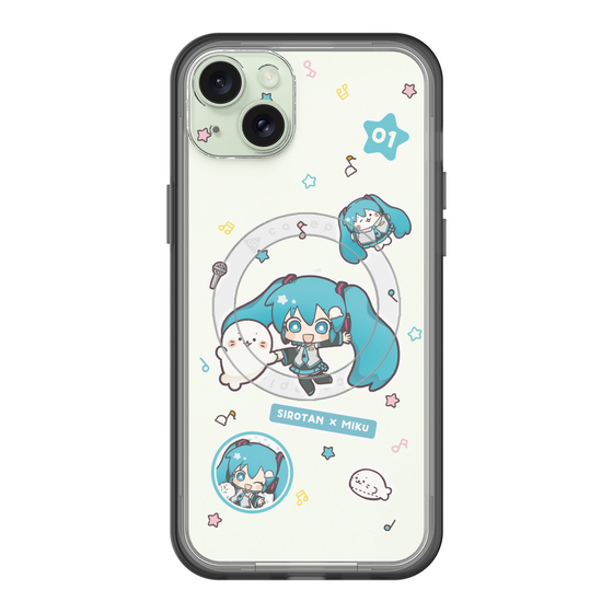 スリムプロテクションプレミアムケース with MagSafe［ しろたん×初音ミク - ステッカー ］