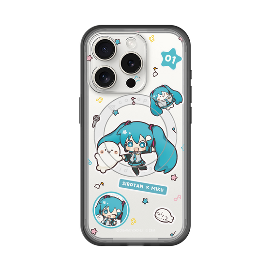 スリムプロテクションプレミアムケース with MagSafe［ しろたん×初音ミク - ステッカー ］