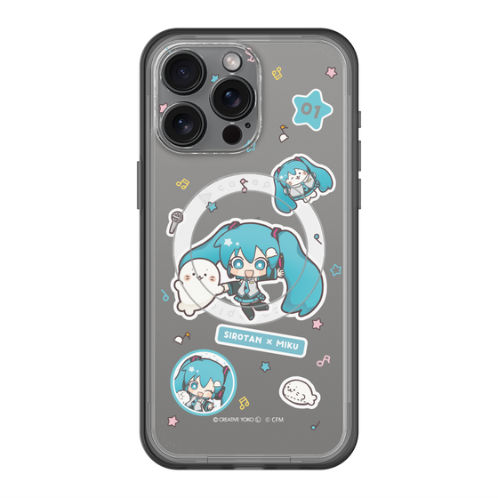 スリムプロテクションプレミアムケース with MagSafe［ しろたん×初音ミク - ステッカー ］