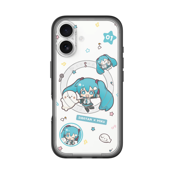 スリムプロテクションプレミアムケース with MagSafe［ しろたん×初音ミク - ステッカー ］