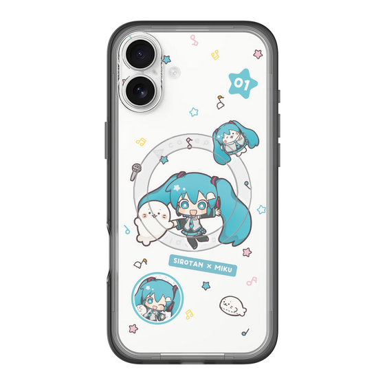 スリムプロテクションプレミアムケース with MagSafe［ しろたん×初音ミク - ステッカー ］