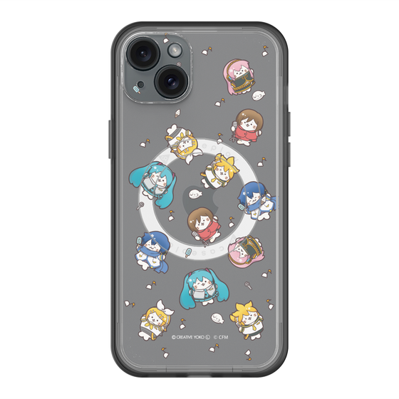 スリムプロテクションプレミアムケース with MagSafe［ しろたん×初音ミク - 総柄 - クリア ］