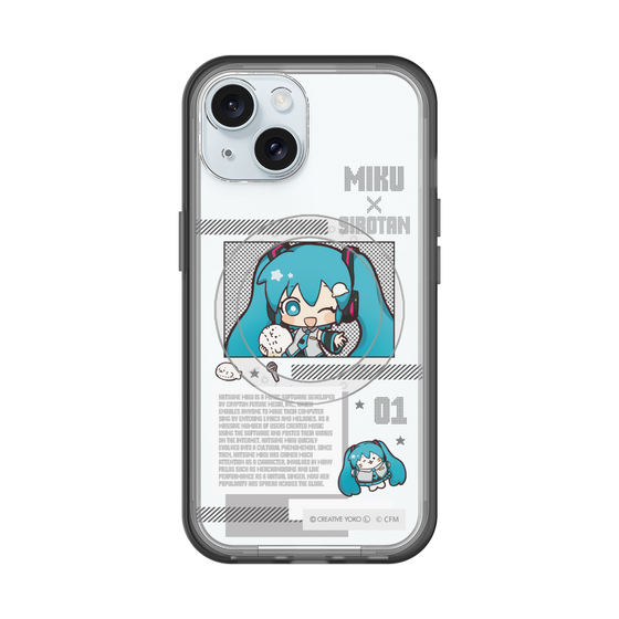 スリムプロテクションプレミアムケース with MagSafe［ しろたん×初音ミク - 初音ミク - インフォグラフィック ］
