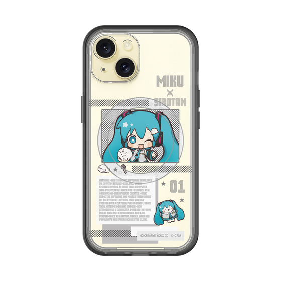 スリムプロテクションプレミアムケース with MagSafe［ しろたん×初音ミク - 初音ミク - インフォグラフィック ］