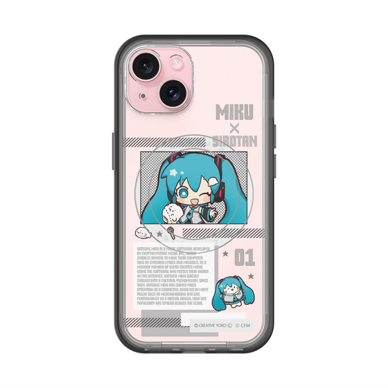 スリムプロテクションプレミアムケース with MagSafe［ しろたん×初音ミク - 初音ミク - インフォグラフィック ］