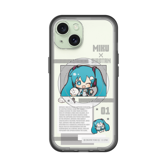 スリムプロテクションプレミアムケース with MagSafe［ しろたん×初音ミク - 初音ミク - インフォグラフィック ］