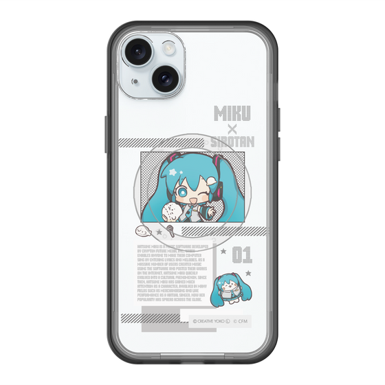 スリムプロテクションプレミアムケース with MagSafe［ しろたん×初音ミク - 初音ミク - インフォグラフィック ］