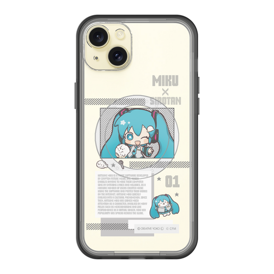 スリムプロテクションプレミアムケース with MagSafe［ しろたん×初音ミク - 初音ミク - インフォグラフィック ］