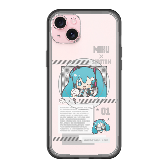 スリムプロテクションプレミアムケース with MagSafe［ しろたん×初音ミク - 初音ミク - インフォグラフィック ］