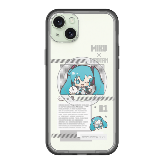 スリムプロテクションプレミアムケース with MagSafe［ しろたん×初音ミク - 初音ミク - インフォグラフィック ］