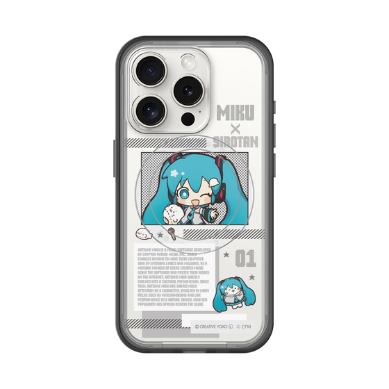 スリムプロテクションプレミアムケース with MagSafe［ しろたん×初音ミク - 初音ミク - インフォグラフィック ］