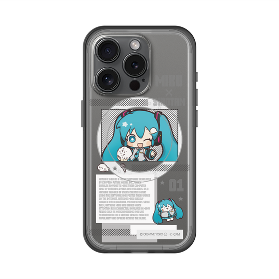 スリムプロテクションプレミアムケース with MagSafe［ しろたん×初音ミク - 初音ミク - インフォグラフィック ］