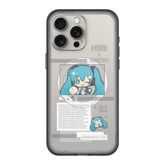 スリムプロテクションプレミアムケース with MagSafe［ しろたん×初音ミク - 初音ミク - インフォグラフィック ］