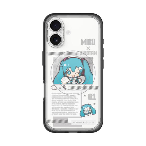 スリムプロテクションプレミアムケース with MagSafe［ しろたん×初音ミク - 初音ミク - インフォグラフィック ］