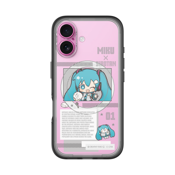 スリムプロテクションプレミアムケース with MagSafe［ しろたん×初音ミク - 初音ミク - インフォグラフィック ］