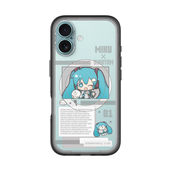 スリムプロテクションプレミアムケース with MagSafe［ しろたん×初音ミク - 初音ミク - インフォグラフィック ］