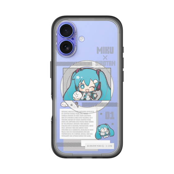 スリムプロテクションプレミアムケース with MagSafe［ しろたん×初音ミク - 初音ミク - インフォグラフィック ］