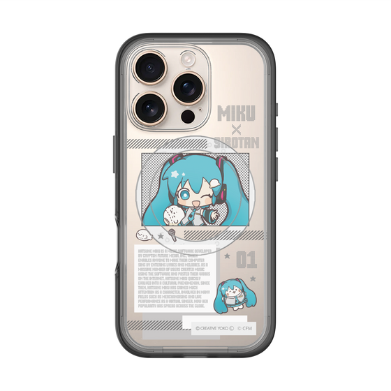 スリムプロテクションプレミアムケース with MagSafe［ しろたん×初音ミク - 初音ミク - インフォグラフィック ］