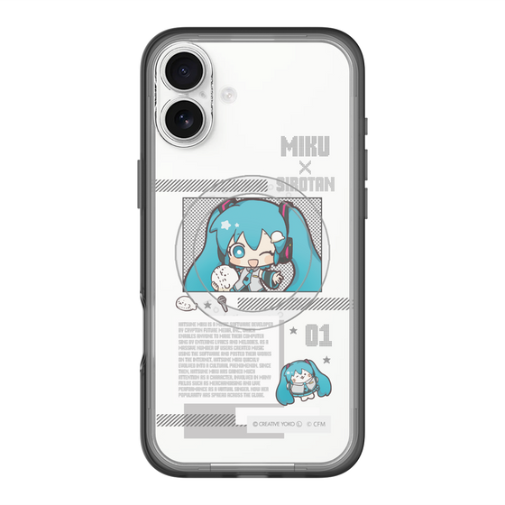 スリムプロテクションプレミアムケース with MagSafe［ しろたん×初音ミク - 初音ミク - インフォグラフィック ］