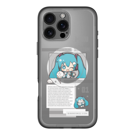 スリムプロテクションプレミアムケース with MagSafe［ しろたん×初音ミク - 初音ミク - インフォグラフィック ］