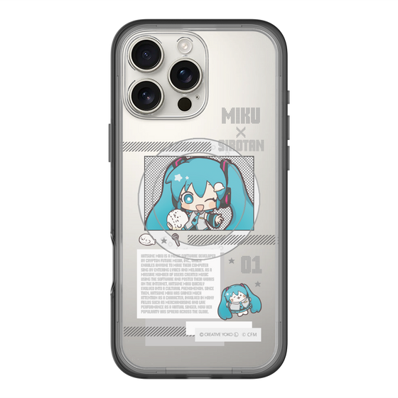 スリムプロテクションプレミアムケース with MagSafe［ しろたん×初音ミク - 初音ミク - インフォグラフィック ］