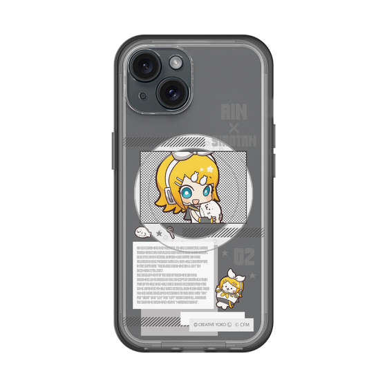 スリムプロテクションプレミアムケース with MagSafe［ しろたん×初音ミク - 鏡音リン - インフォグラフィック ］