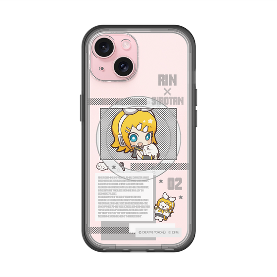 スリムプロテクションプレミアムケース with MagSafe［ しろたん×初音ミク - 鏡音リン - インフォグラフィック ］