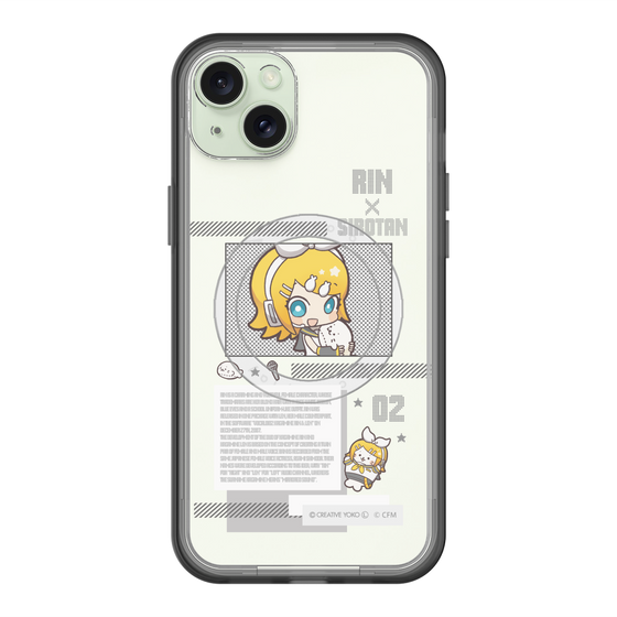 スリムプロテクションプレミアムケース with MagSafe［ しろたん×初音ミク - 鏡音リン - インフォグラフィック ］