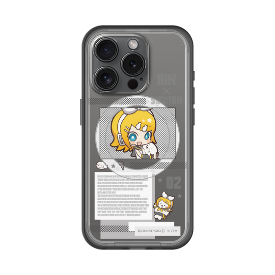 スリムプロテクションプレミアムケース with MagSafe［ しろたん×初音ミク - 鏡音リン - インフォグラフィック ］