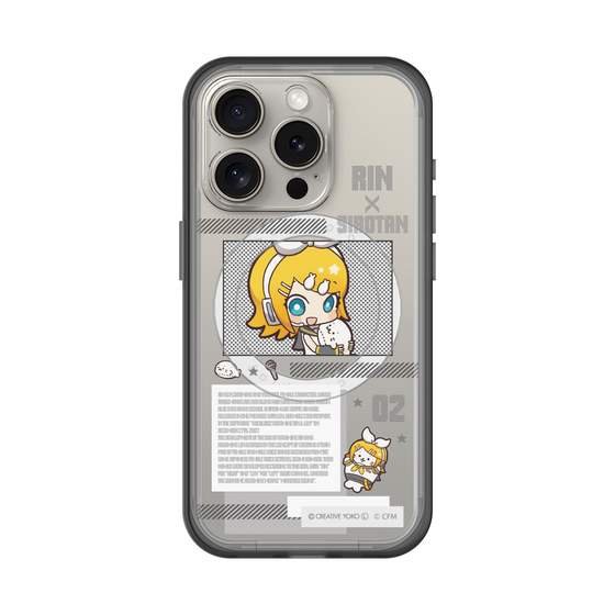 スリムプロテクションプレミアムケース with MagSafe［ しろたん×初音ミク - 鏡音リン - インフォグラフィック ］