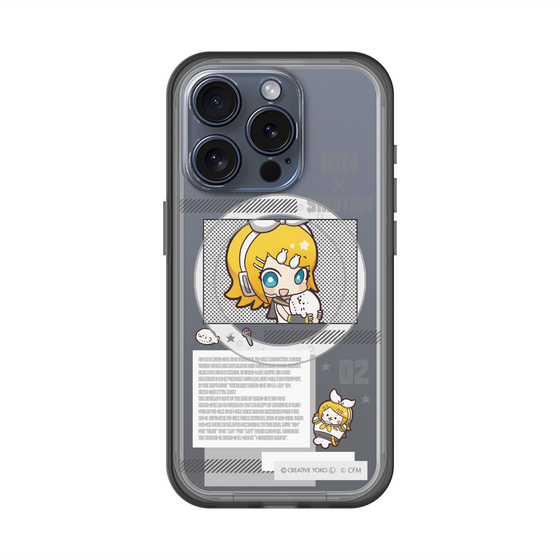 スリムプロテクションプレミアムケース with MagSafe［ しろたん×初音ミク - 鏡音リン - インフォグラフィック ］