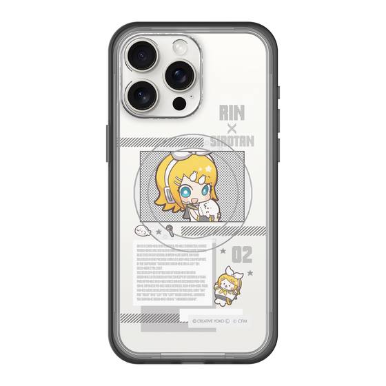 スリムプロテクションプレミアムケース with MagSafe［ しろたん×初音ミク - 鏡音リン - インフォグラフィック ］