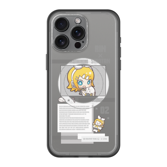スリムプロテクションプレミアムケース with MagSafe［ しろたん×初音ミク - 鏡音リン - インフォグラフィック ］